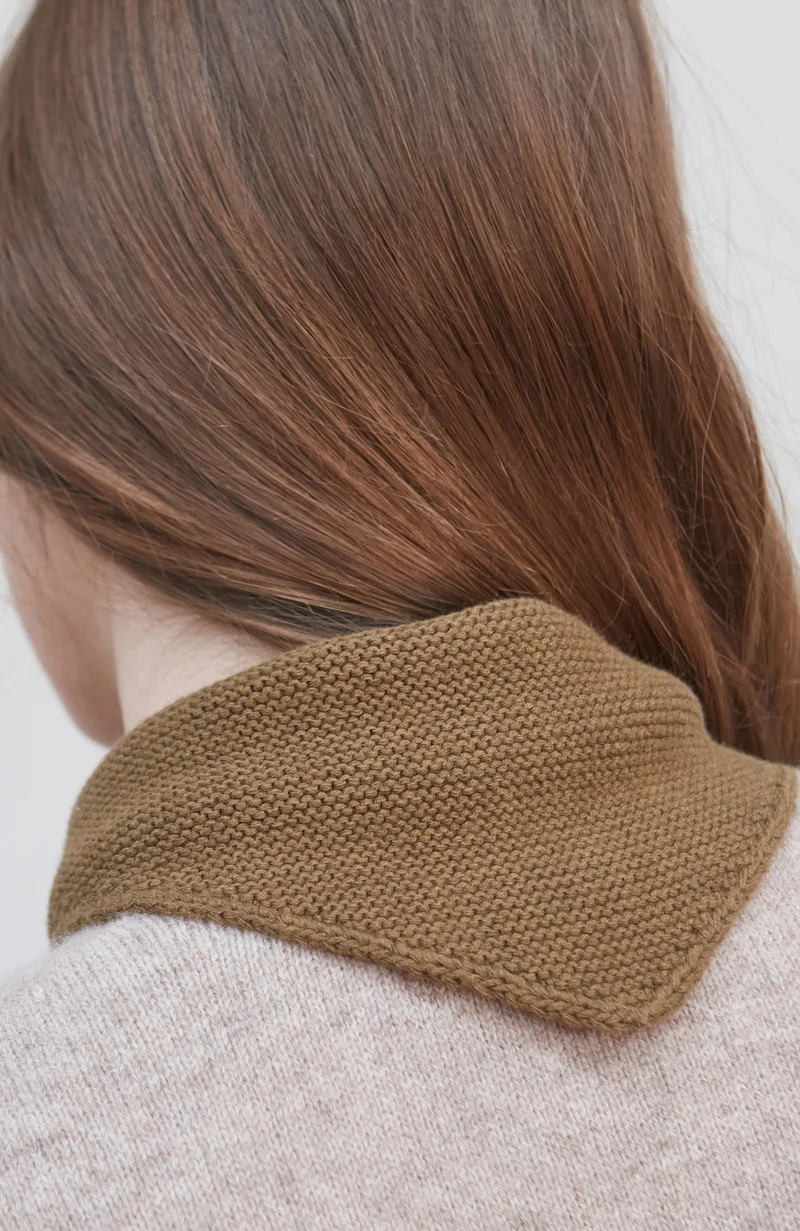 Cotton Garter Knit Mini Neckerchief
