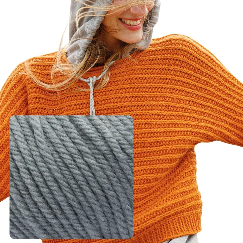 Quer gestrickter Pullover