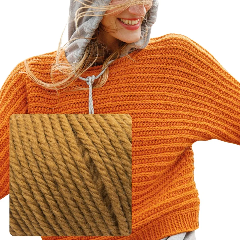 Quer gestrickter Pullover