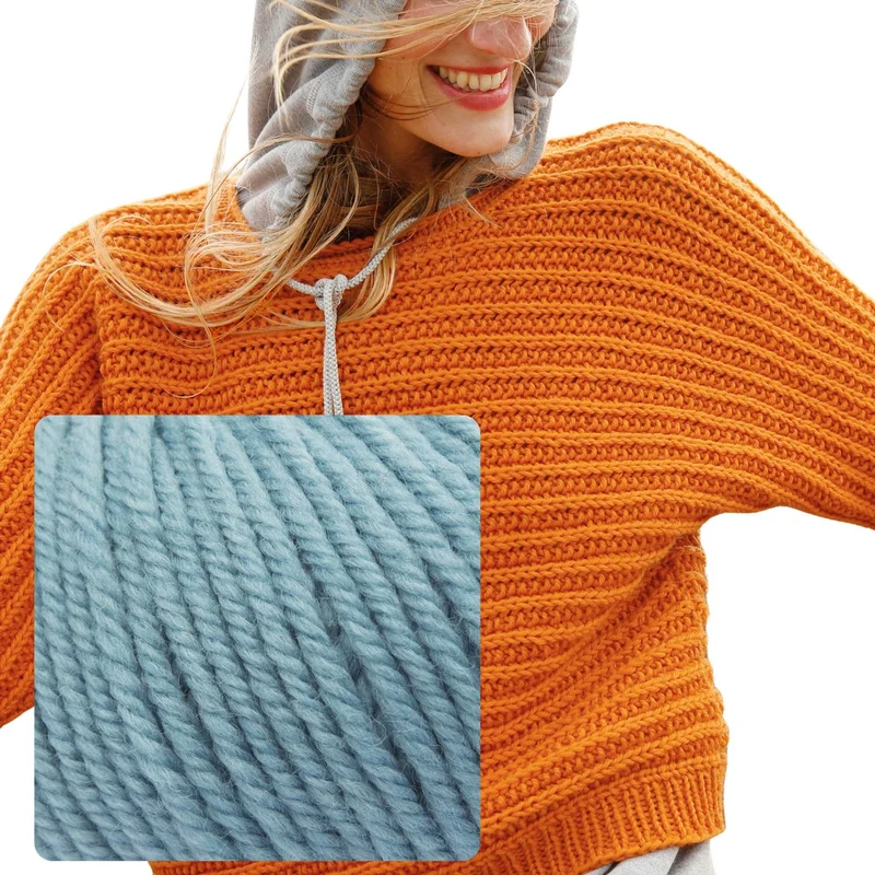 Quer gestrickter Pullover