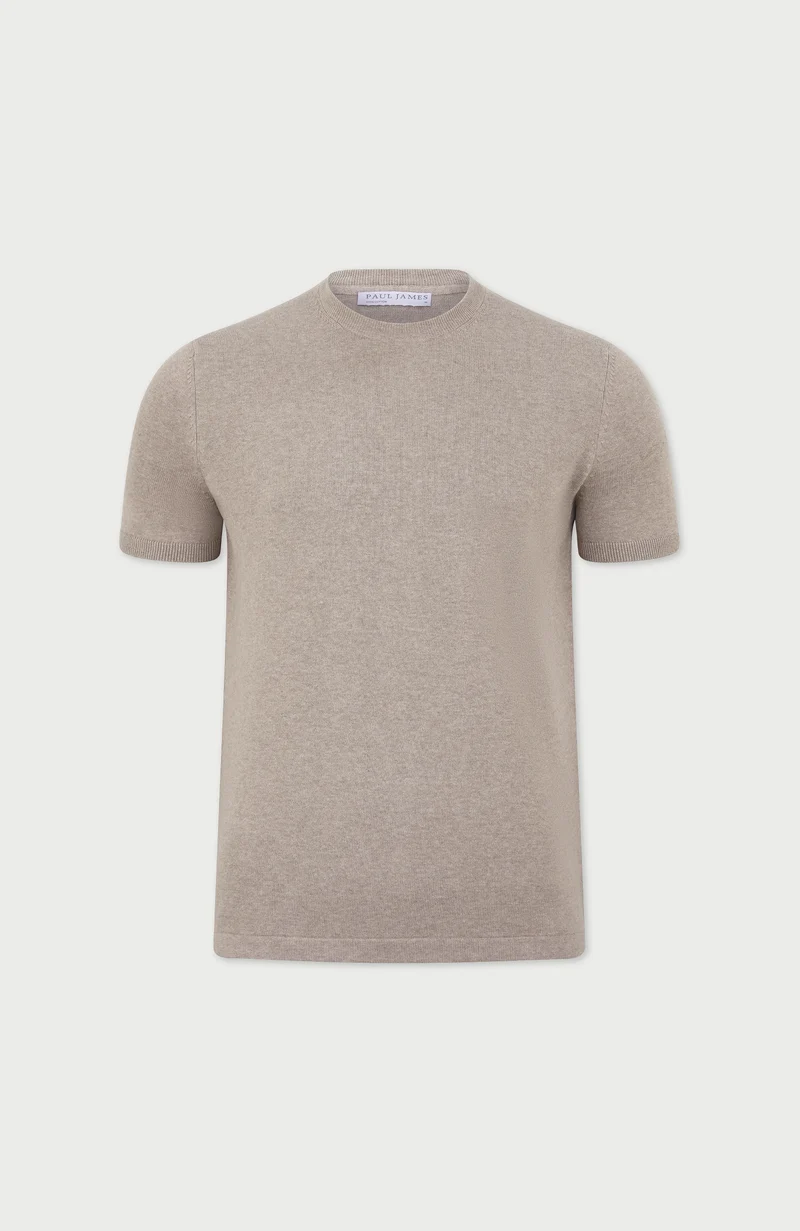 Mens Lightweight Cotton Knitted T-Shirt