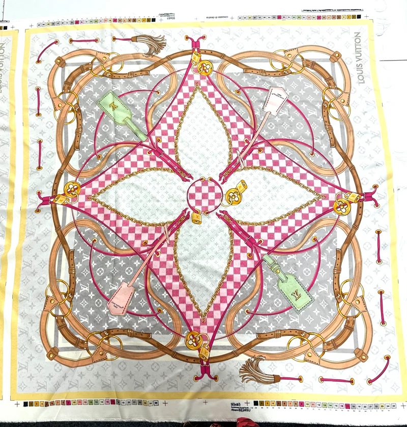Seidenpanel, 90 x 90 cm