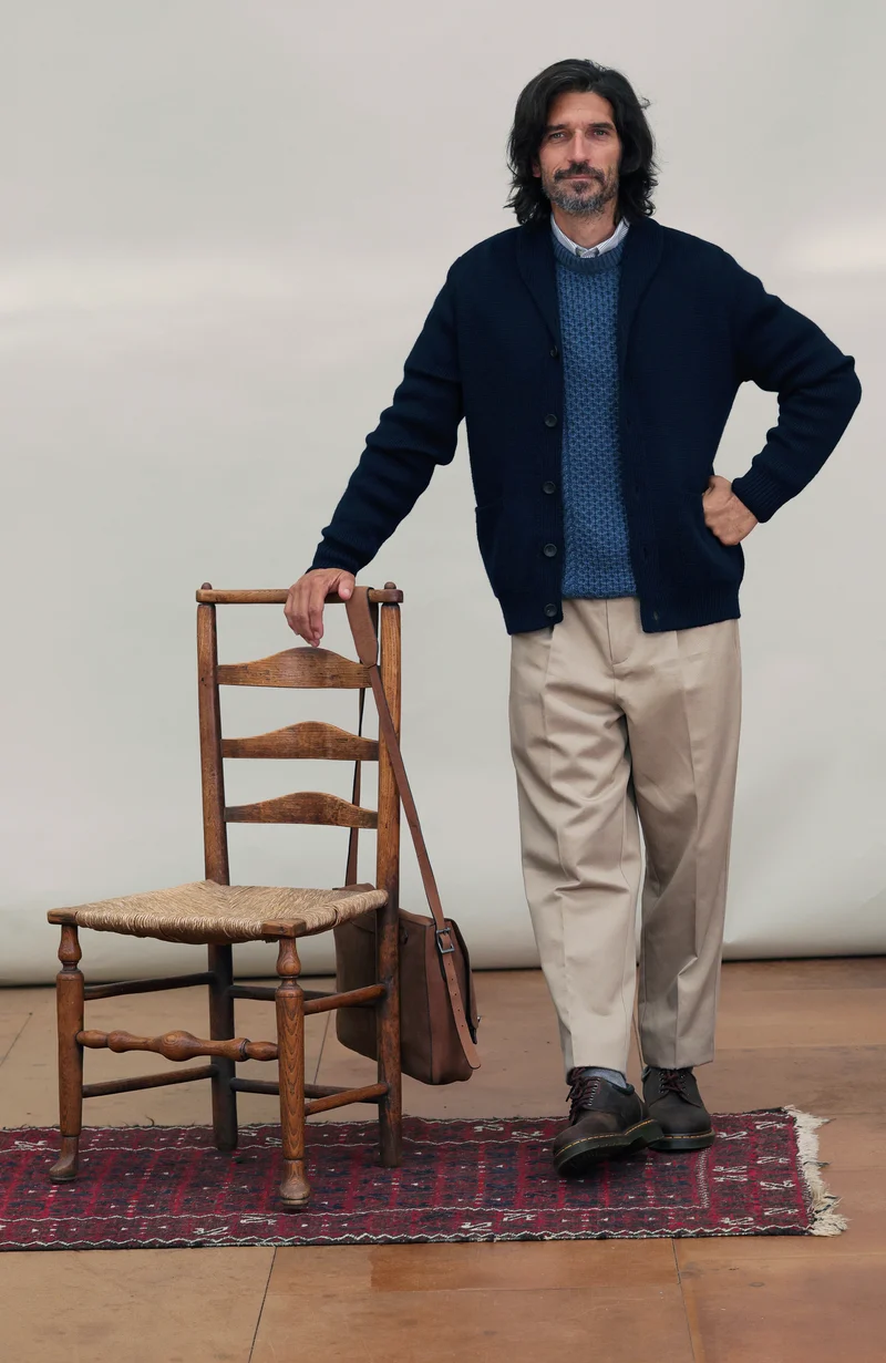Mens Chunky Merino Wool Fisherman's Jumper