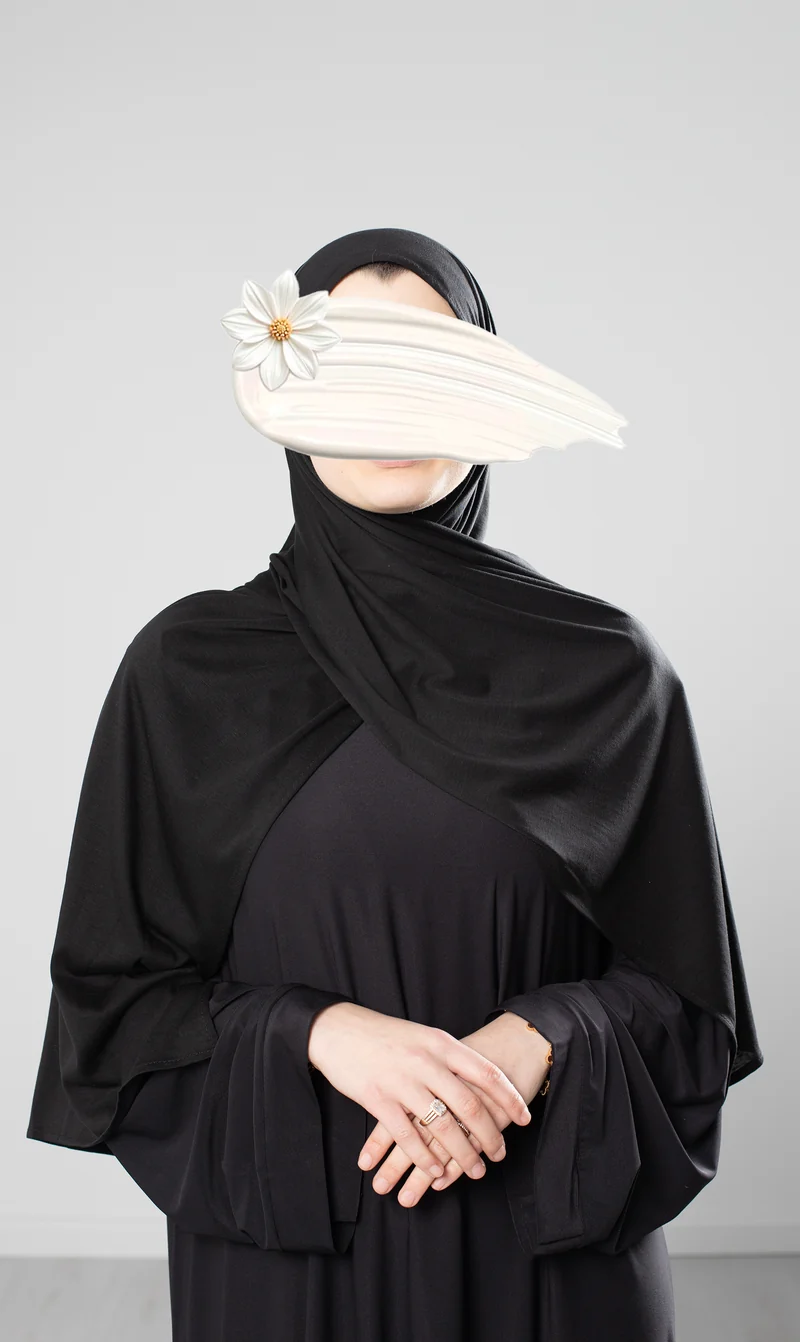Schal aus Tencel-Baumwolle – Schwarz