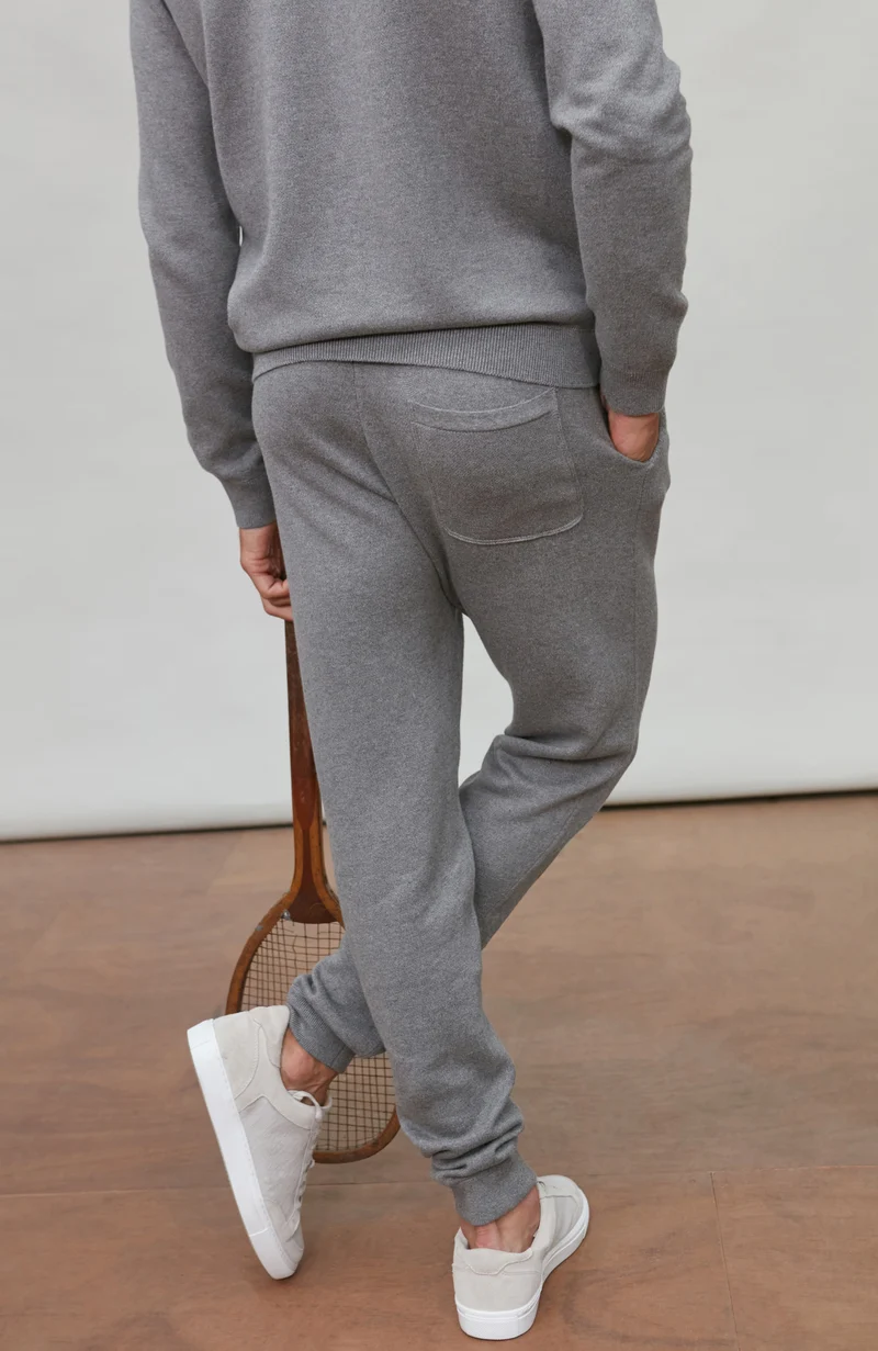 Mens Midweight Cotton Loopback Knitted Joggers