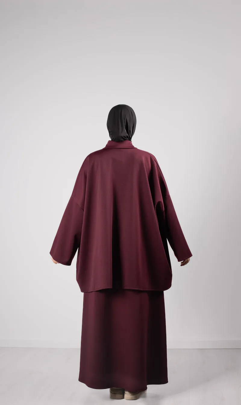 Weiches Twinset Jasminah - Wein