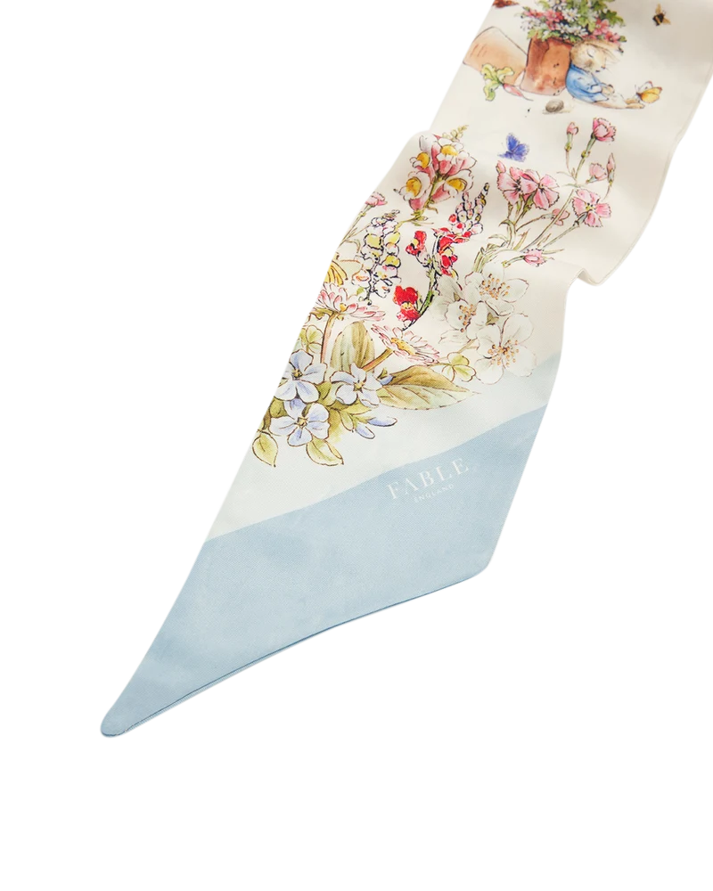 Fable England x Peter Rabbit Skinny Scarf in Cream