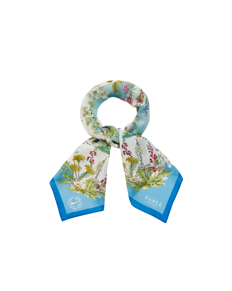 Fable England x Peter Rabbit Narrative Square Scarf in Blue