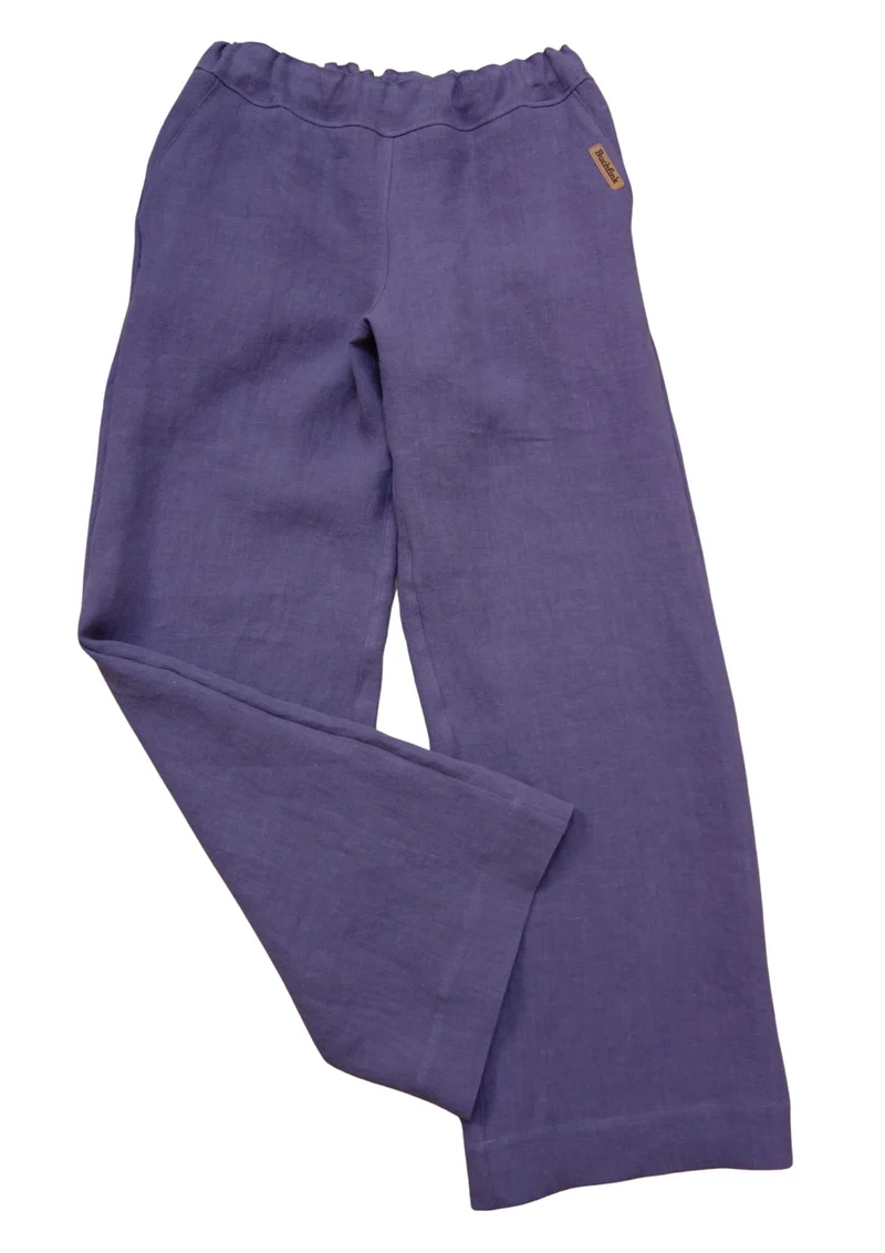 Versandbereit: Culotte aus Leinen für Damen "Eibe", altlila, M