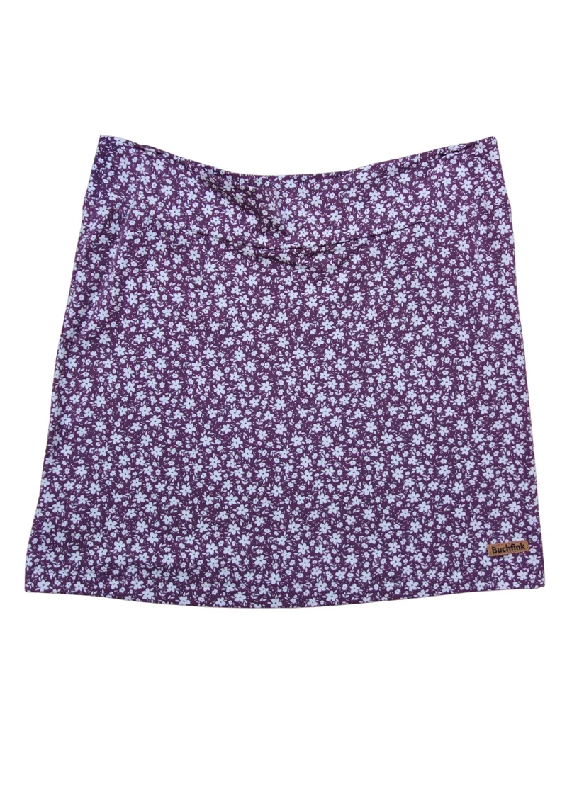 Versandbereit: Mini Rock aus Jersey für Damen "Fingerhut", Lavendel Blumen, Größe L