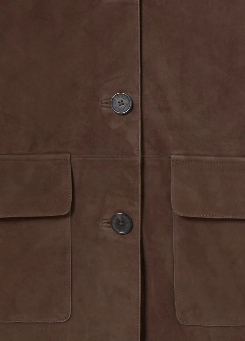 Suede leather jacket