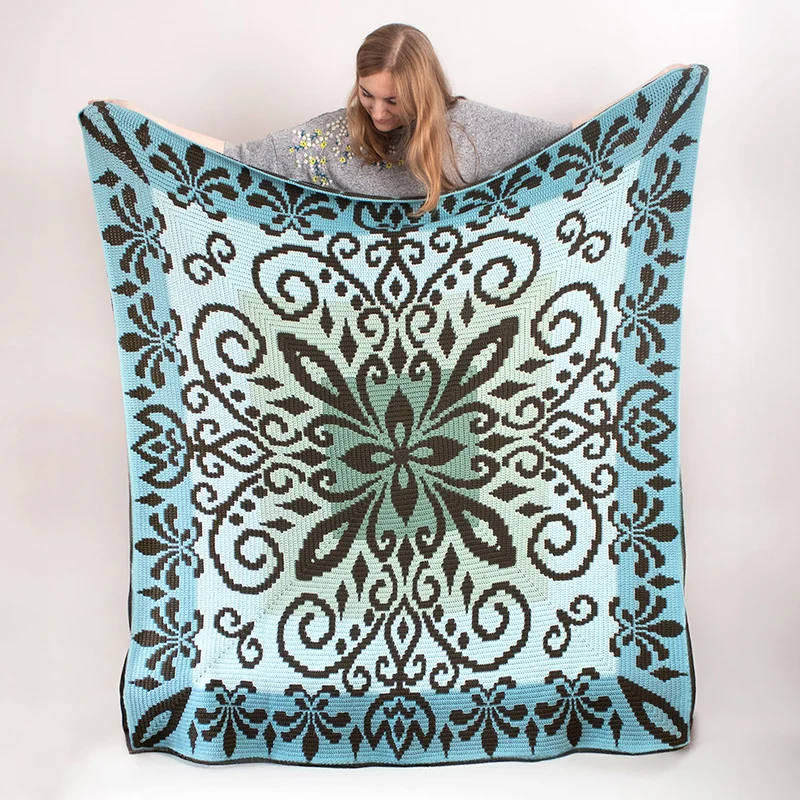 Decke „Fleur Joy“ – Häkelpaket – CrazyCrochetCatlady