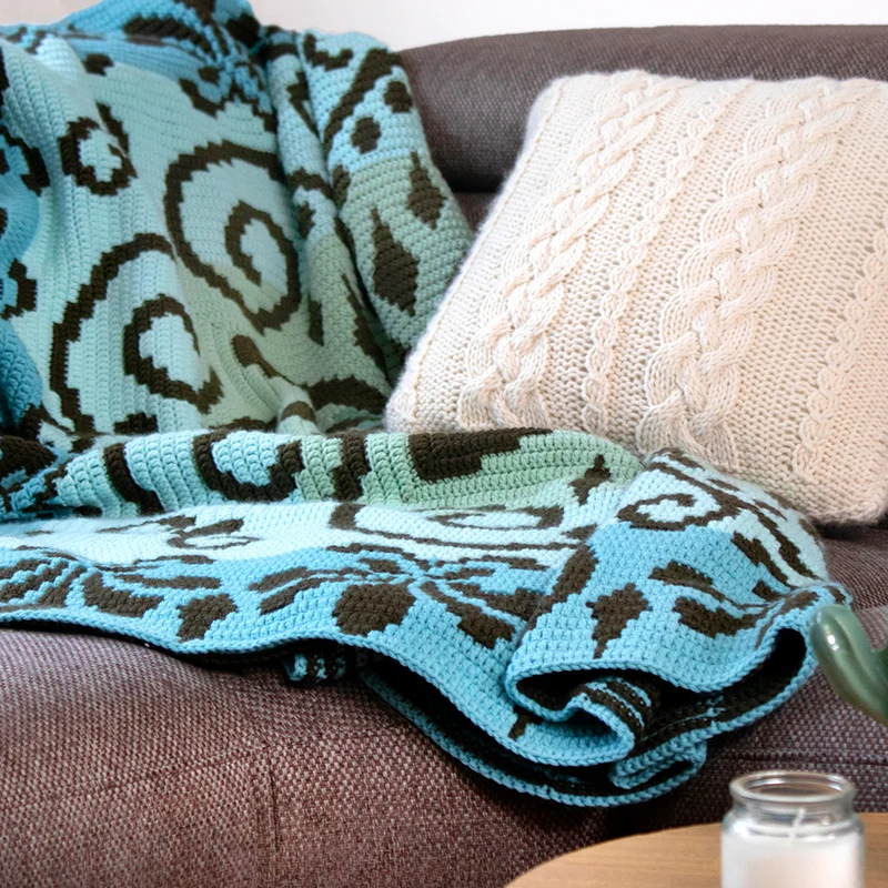 Decke „Fleur Joy“ – Häkelpaket – CrazyCrochetCatlady