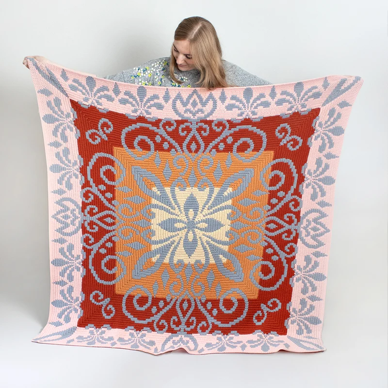 Decke „Fleur Joy“ – Häkelpaket – CrazyCrochetCatlady