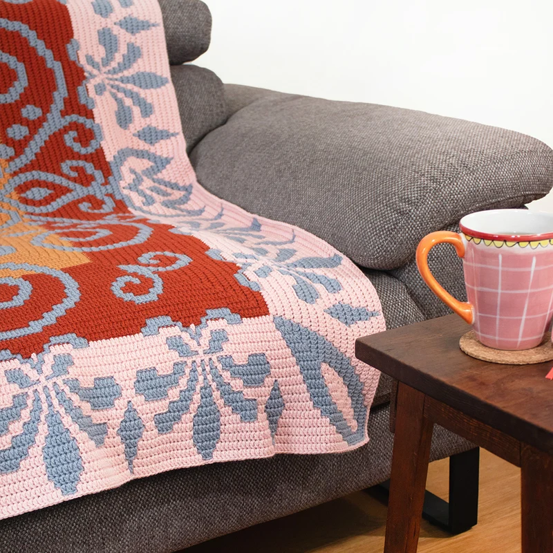 Decke „Fleur Joy“ – Häkelpaket – CrazyCrochetCatlady
