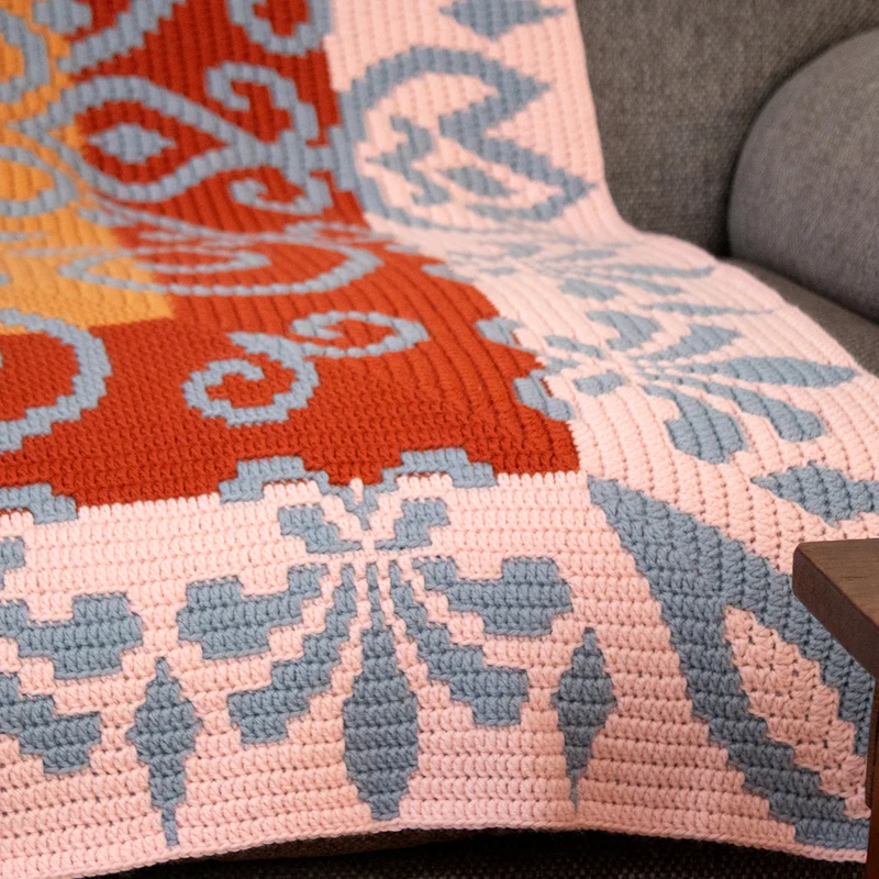 Decke „Fleur Joy“ – Häkelpaket – CrazyCrochetCatlady