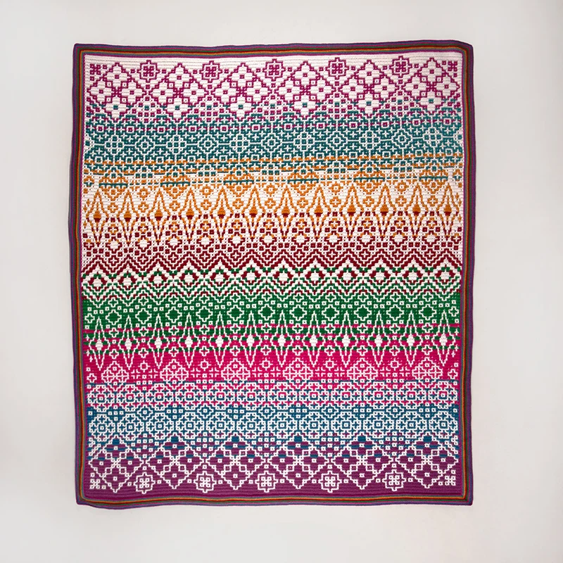 Anke Wintermans – „Manic Mirror Blanket Fiesta“ Häkelpaket – inklusive digitaler Anleitung