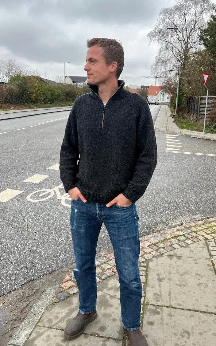 Zipper Sweater Light Man - PEER GYNT - Strickset