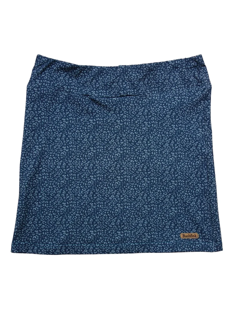 Versandbereit: Mini Rock aus Jersey für Damen "Fingerhut", Leo print blau, S