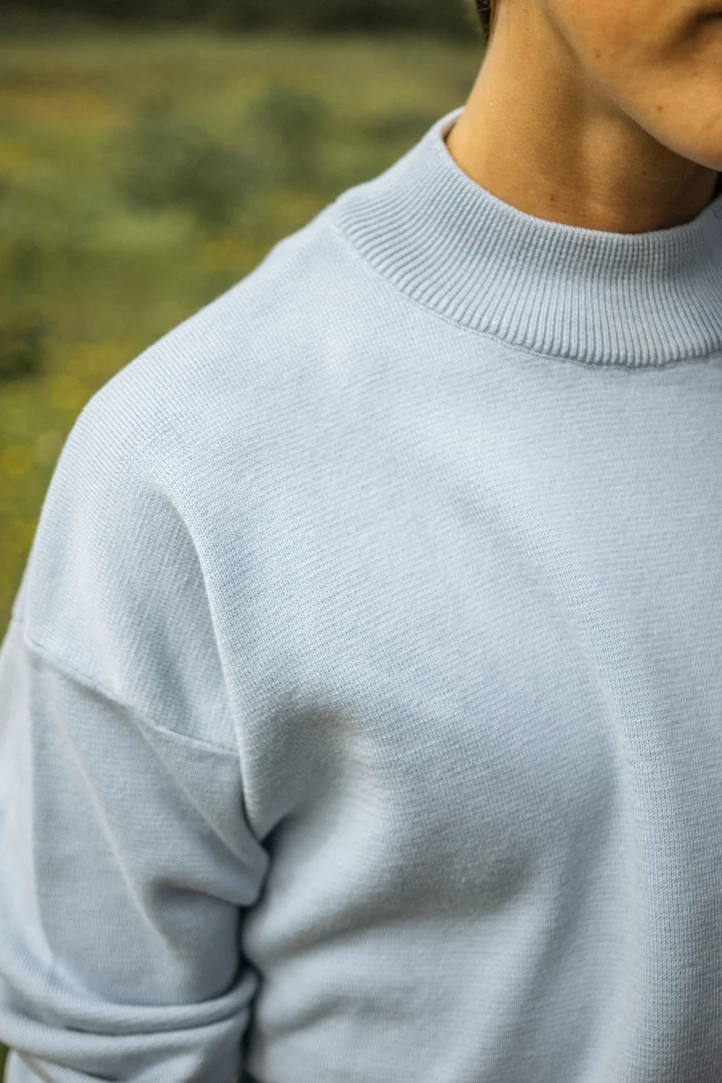 Full Milano Strickpullover Marina Dusty Blue