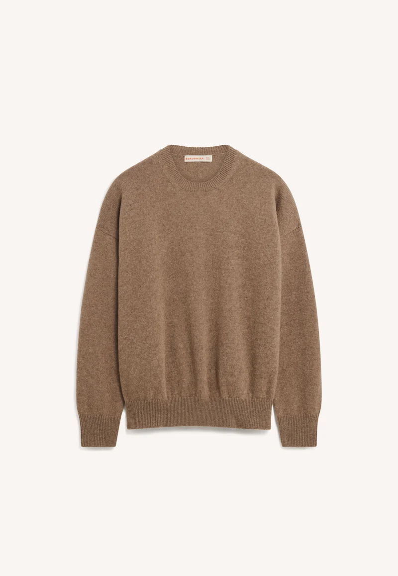 Innes Slouch Crewneck in Dark Natural