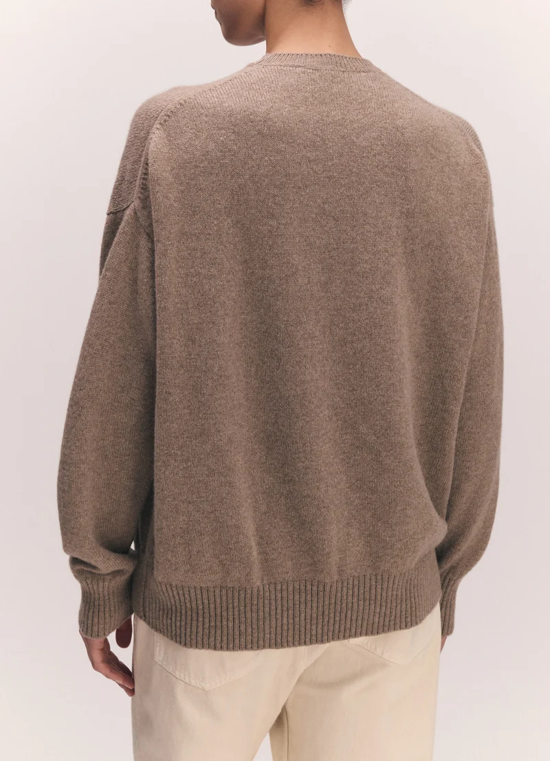 Innes Slouch Crewneck in Dark Natural