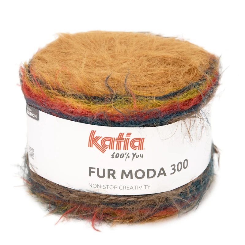 Katia Fur Moda 300 307 Kamel-Grün-Rostbraun