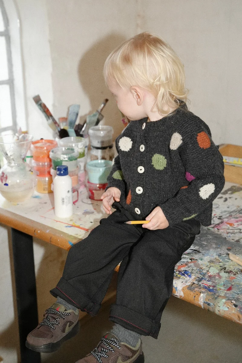 Fri Cardigan Kid Multi Version - SEMILLA MELANGE - Strickpaket