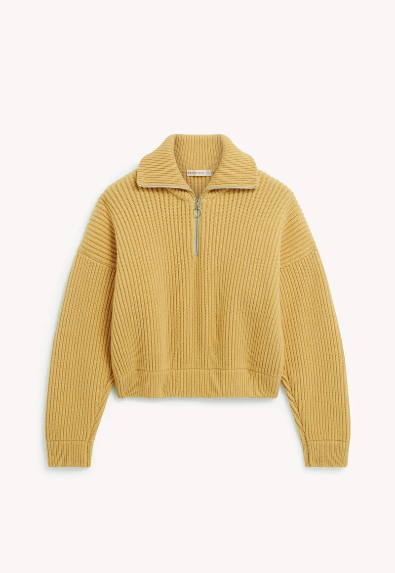 Rowan Rib Half Zip in Yellow
