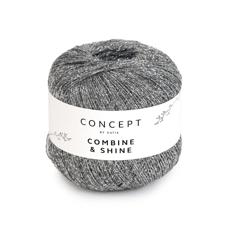 Katia Combine & Shine 120 Anthrazit-Silber