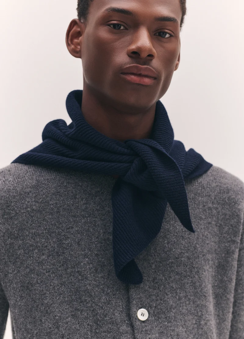 Mens Fionn XL Cashmere Foulard in Navy