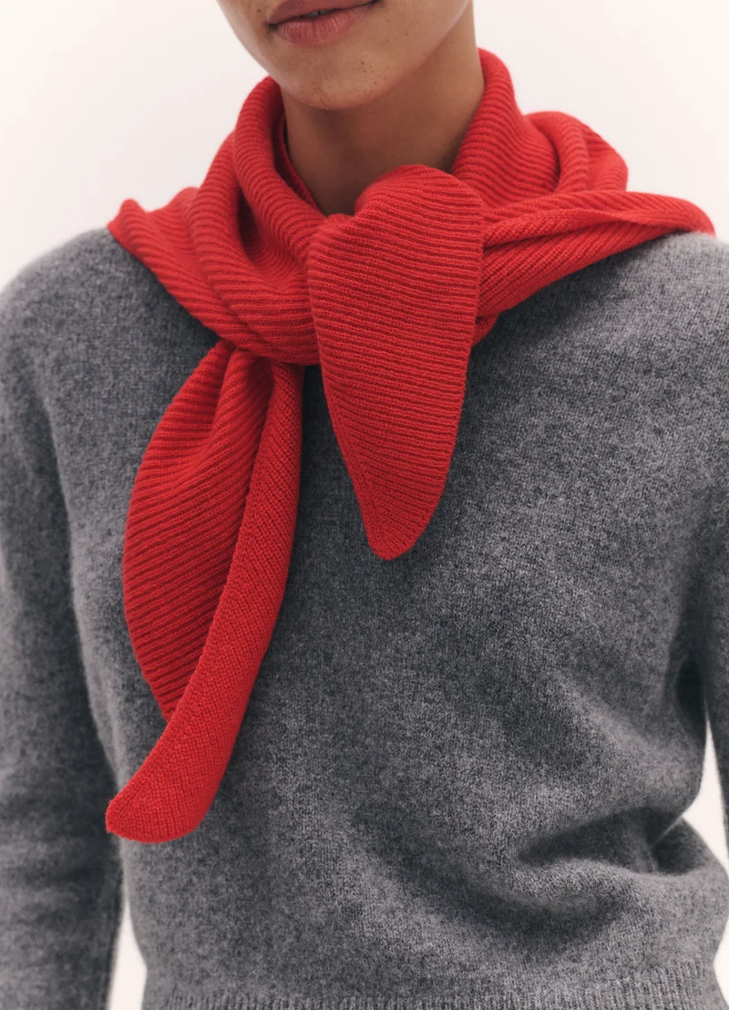 Fionn XL Cashmere Foulard in Poppy Red