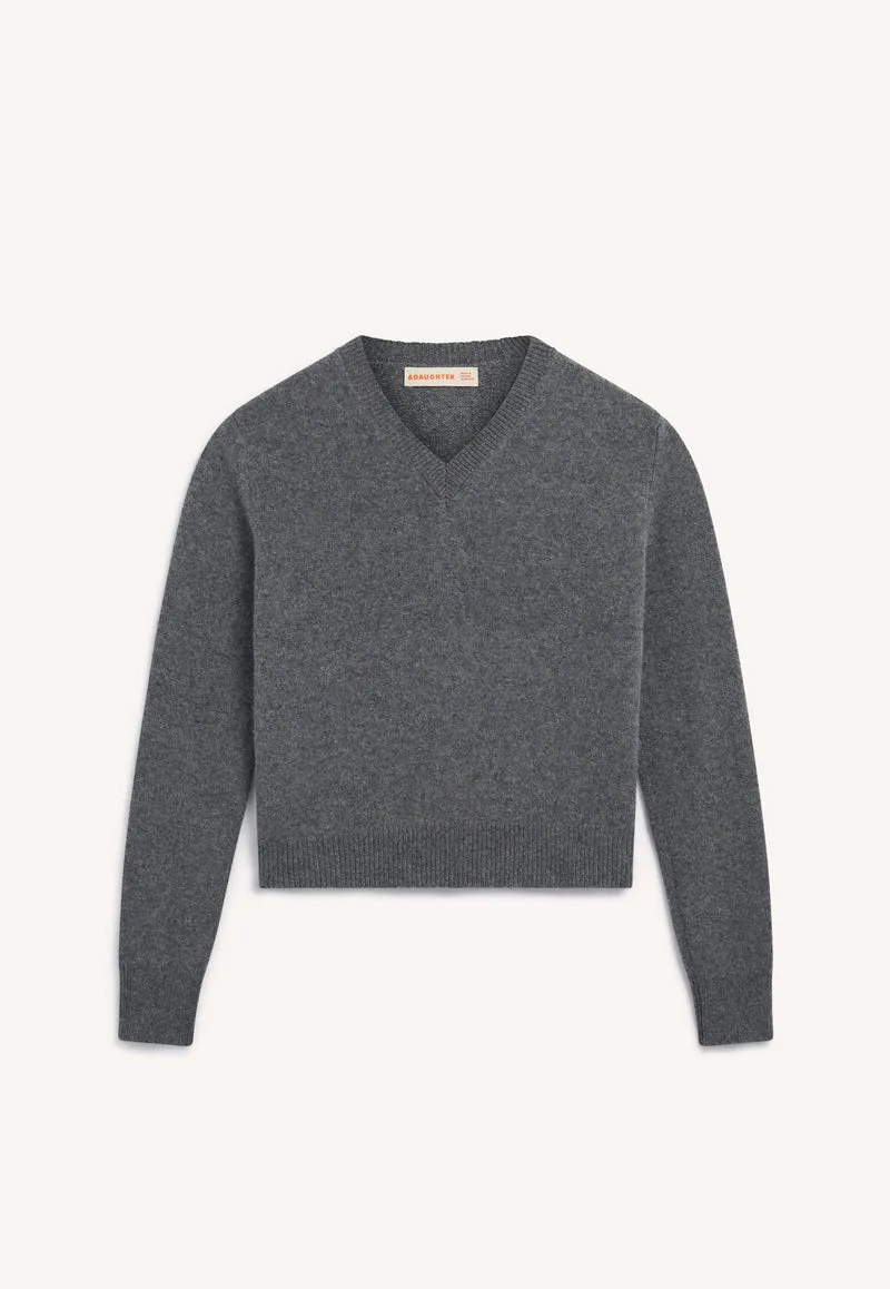 Sligo V-Neck in Derby Grey