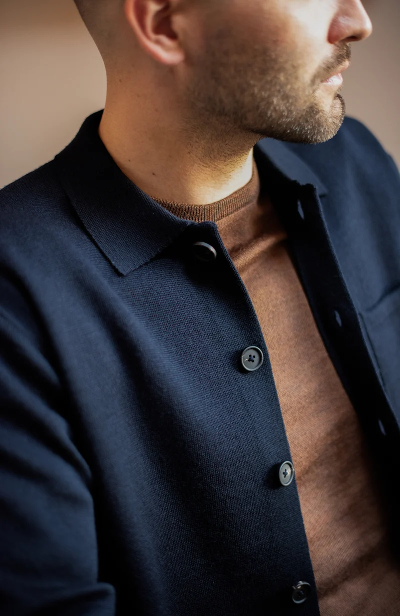 Mens Extra Fine Merino Wool Work Shirt