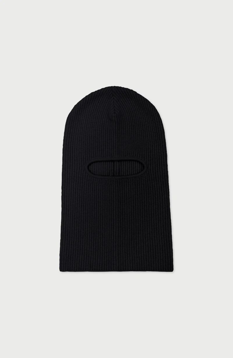 Merino Cashmere Fisherman Rib Balaclava