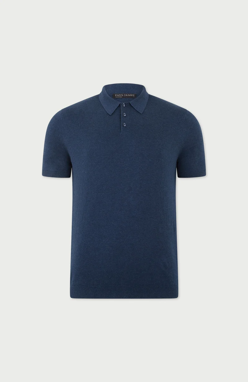 Kurzärmliges Herren-Poloshirt aus 100 % ultrafeiner Baumwolle