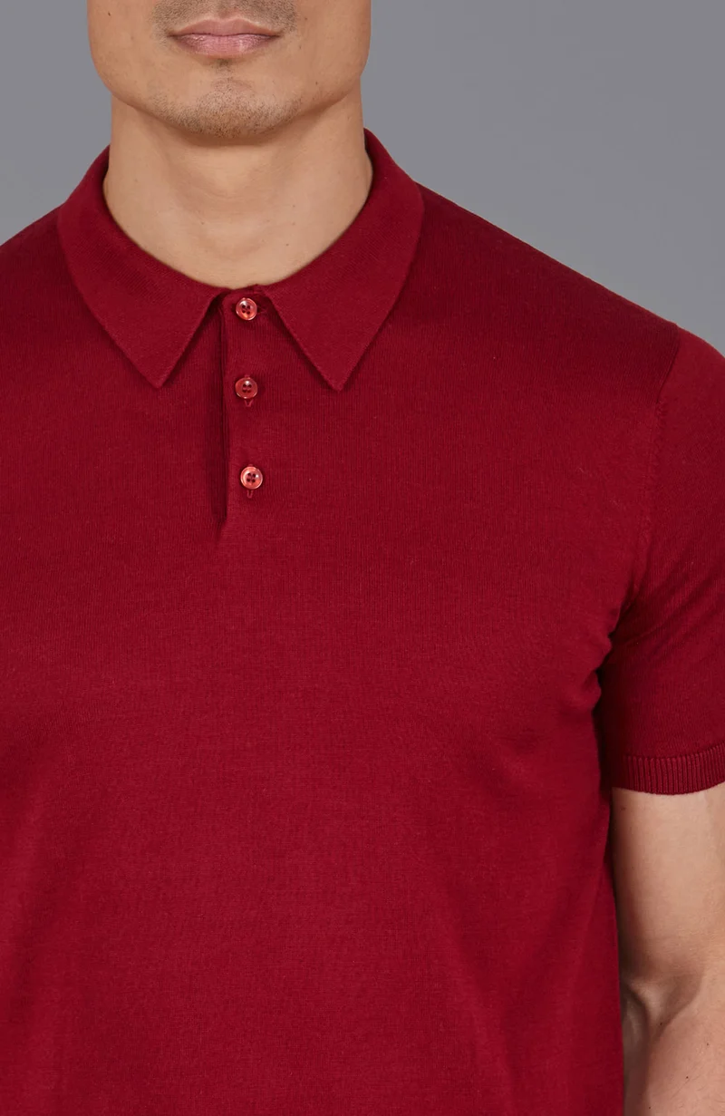 Kurzärmliges Herren-Poloshirt aus 100 % ultrafeiner Baumwolle