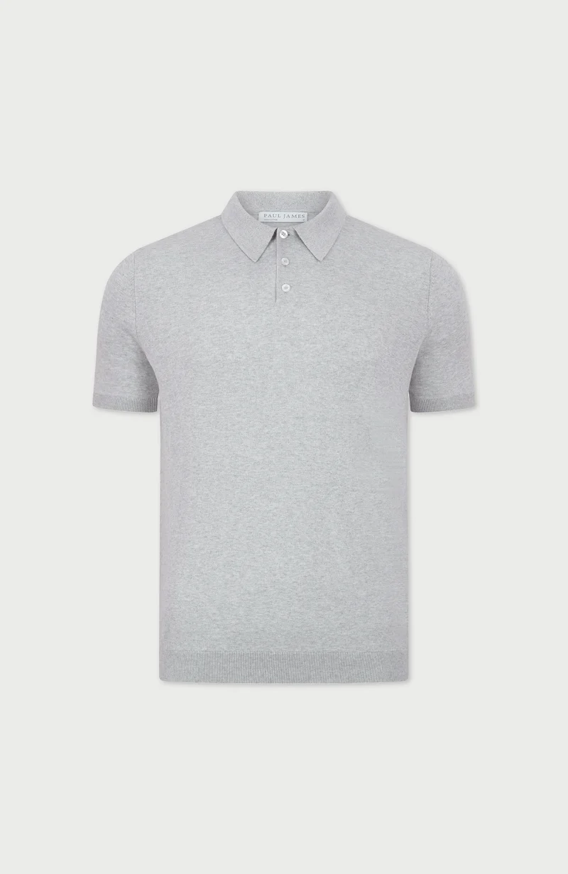 Kurzärmliges Herren-Poloshirt aus 100 % ultrafeiner Baumwolle
