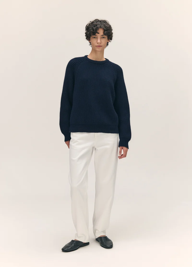 Rowan Rib Crew in Navy