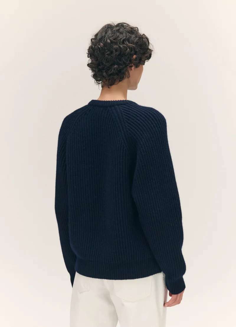 Rowan Rib Crew in Navy