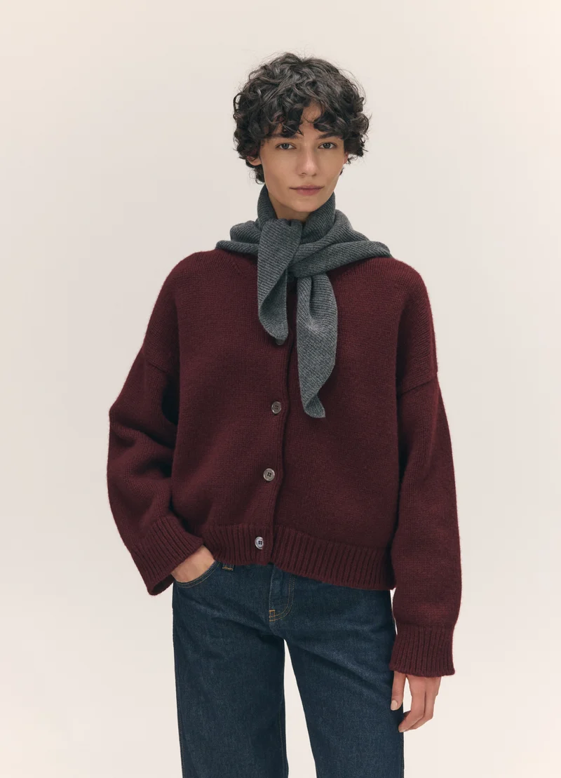 Fionn XL Cashmere Foulard in Derby Grey