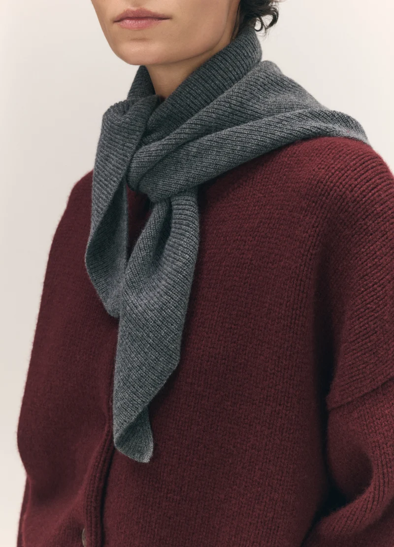 Fionn XL Cashmere Foulard in Derby Grey