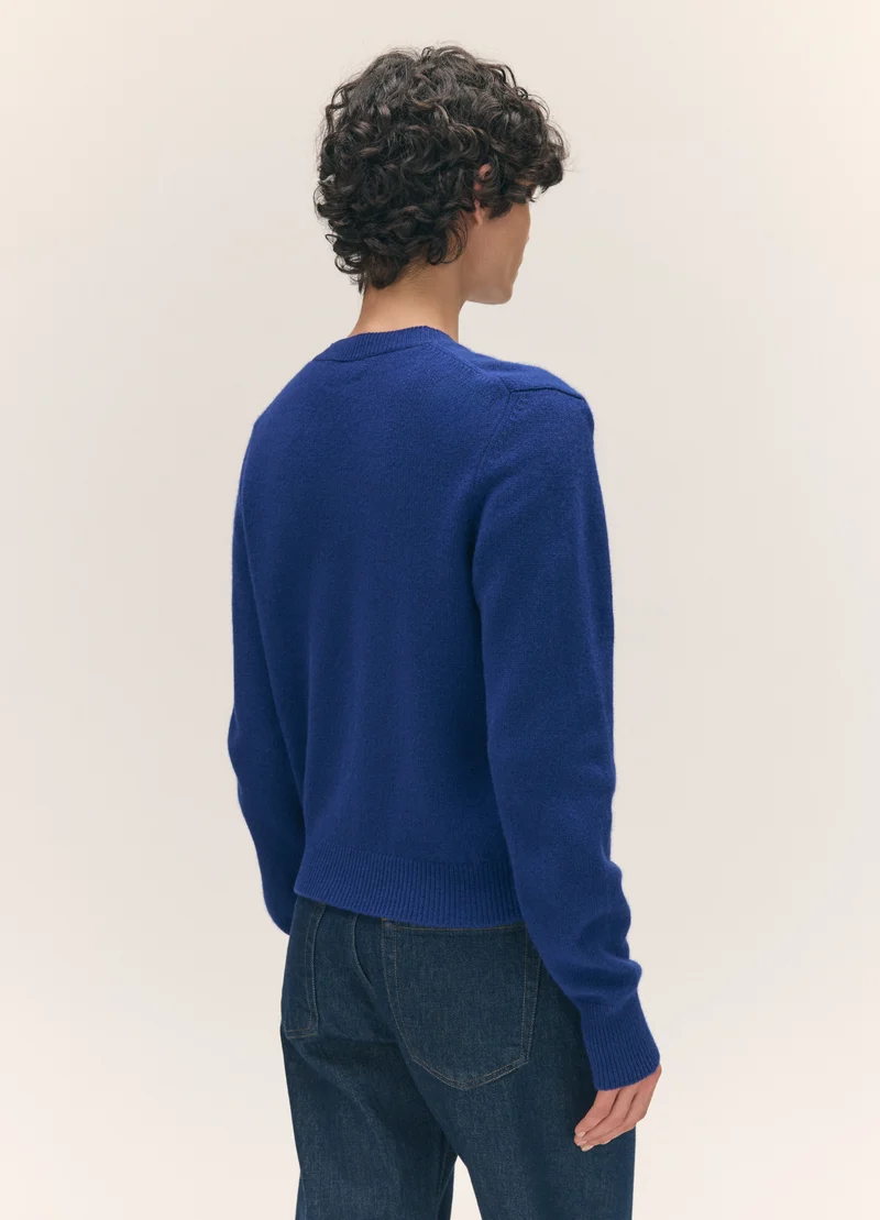 Sligo V-Neck in Smalt Blue