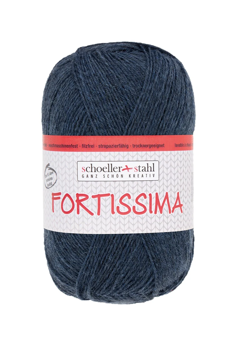 Fortissima 4-fach Uni-Sockenwolle 100g | Farbe 2037 - POLAR-MELIERT