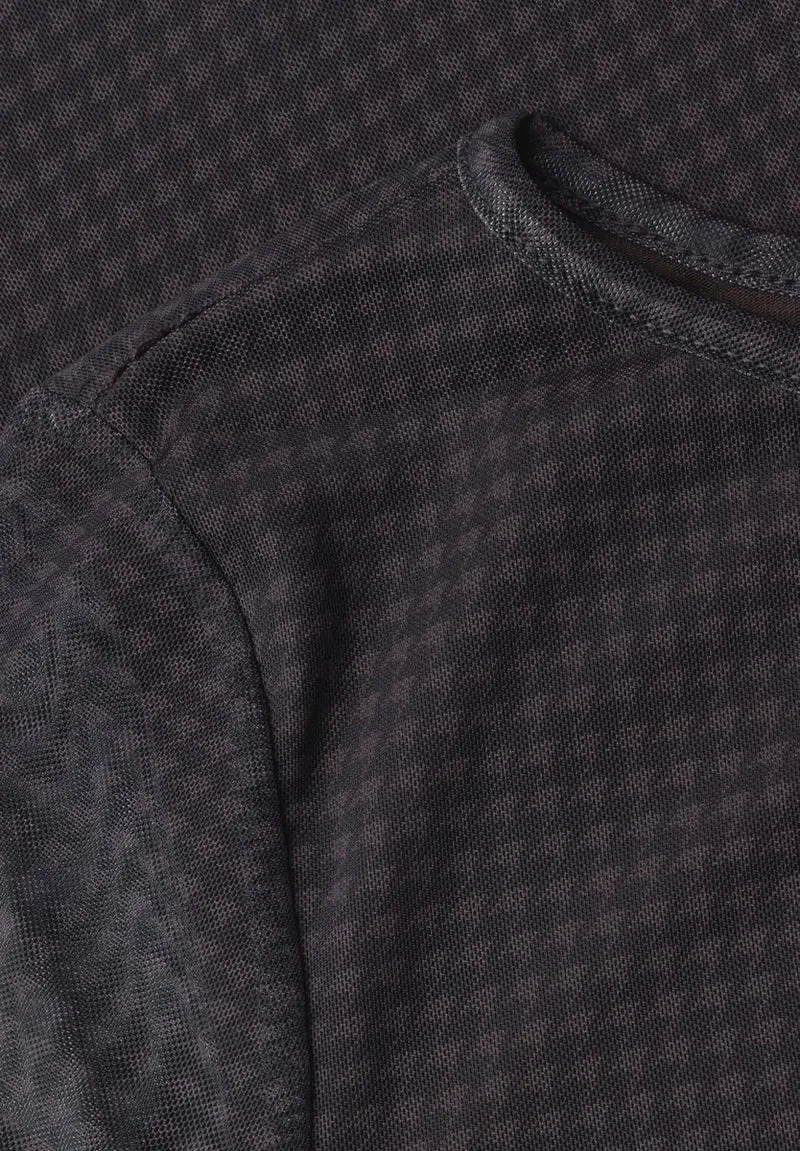 Shirt aus Mesh mit langen Volant-Ärmeln