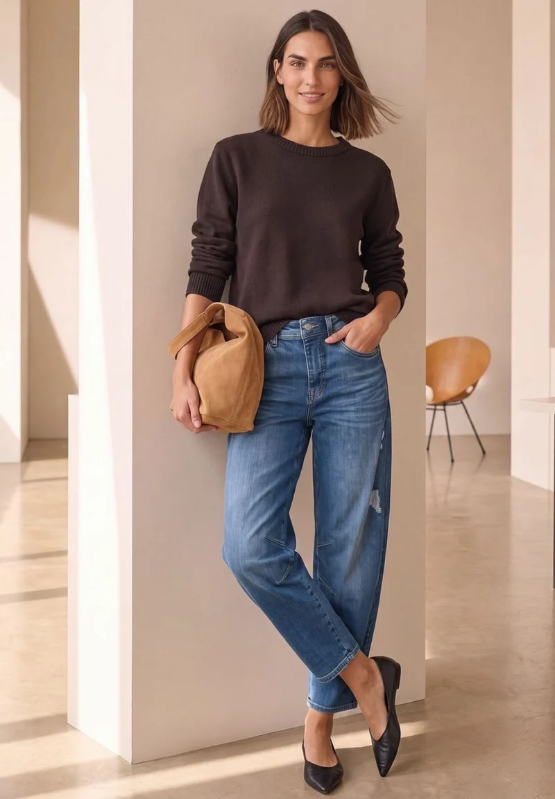 Relaxed Barrel Leg Jeans im Loose Fit