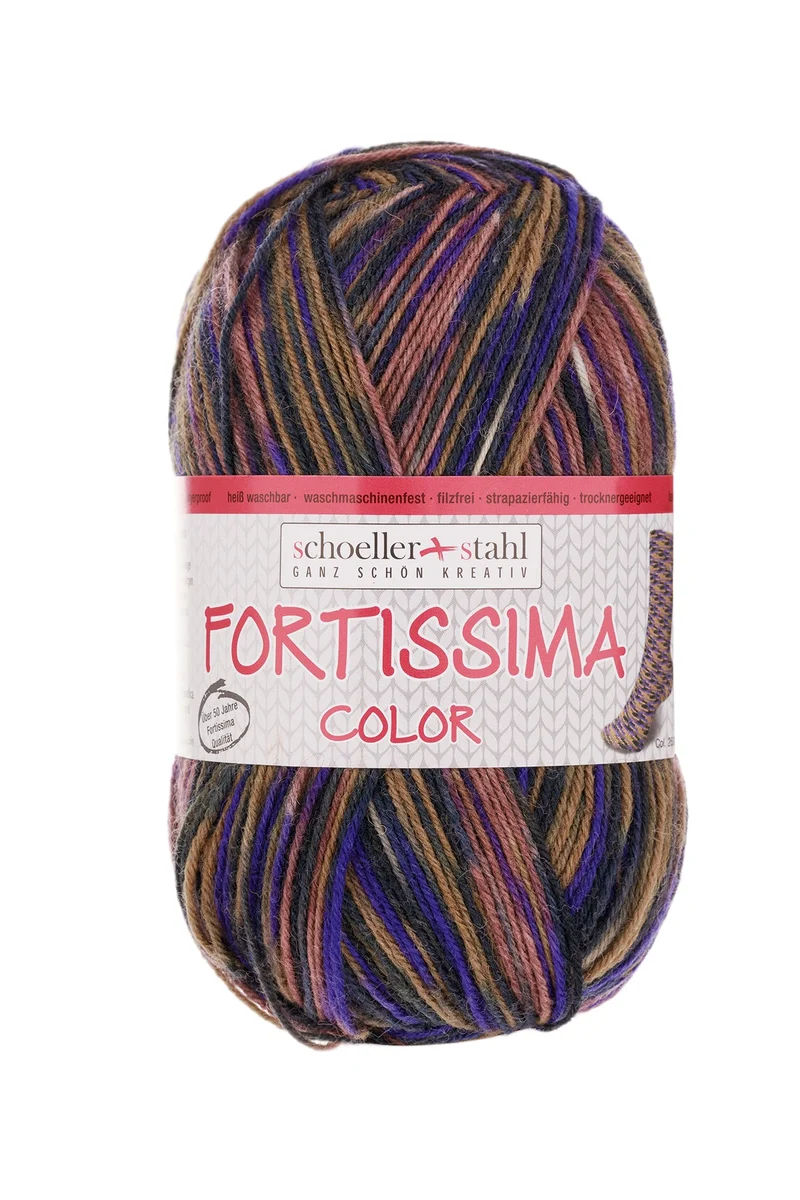 Fortissima bunte 4-fach Sockenwolle | Farbe 2502 - BORKE