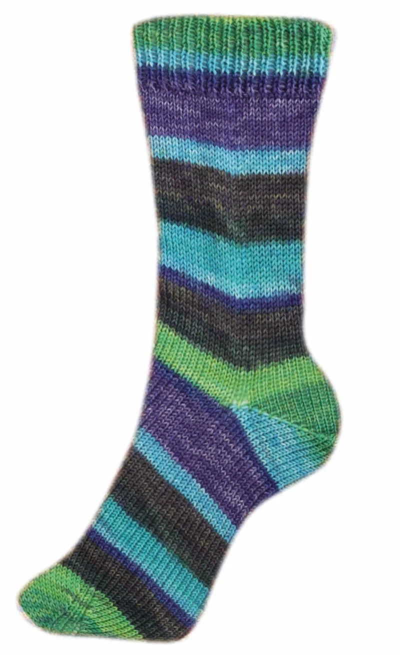 Fortissima bunte 4-fach Sockenwolle | Farbe 2497 - KIWI