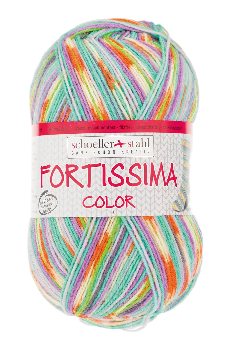 Fortissima bunte 4-fach Sockenwolle | Farbe 2493 - PASTELL