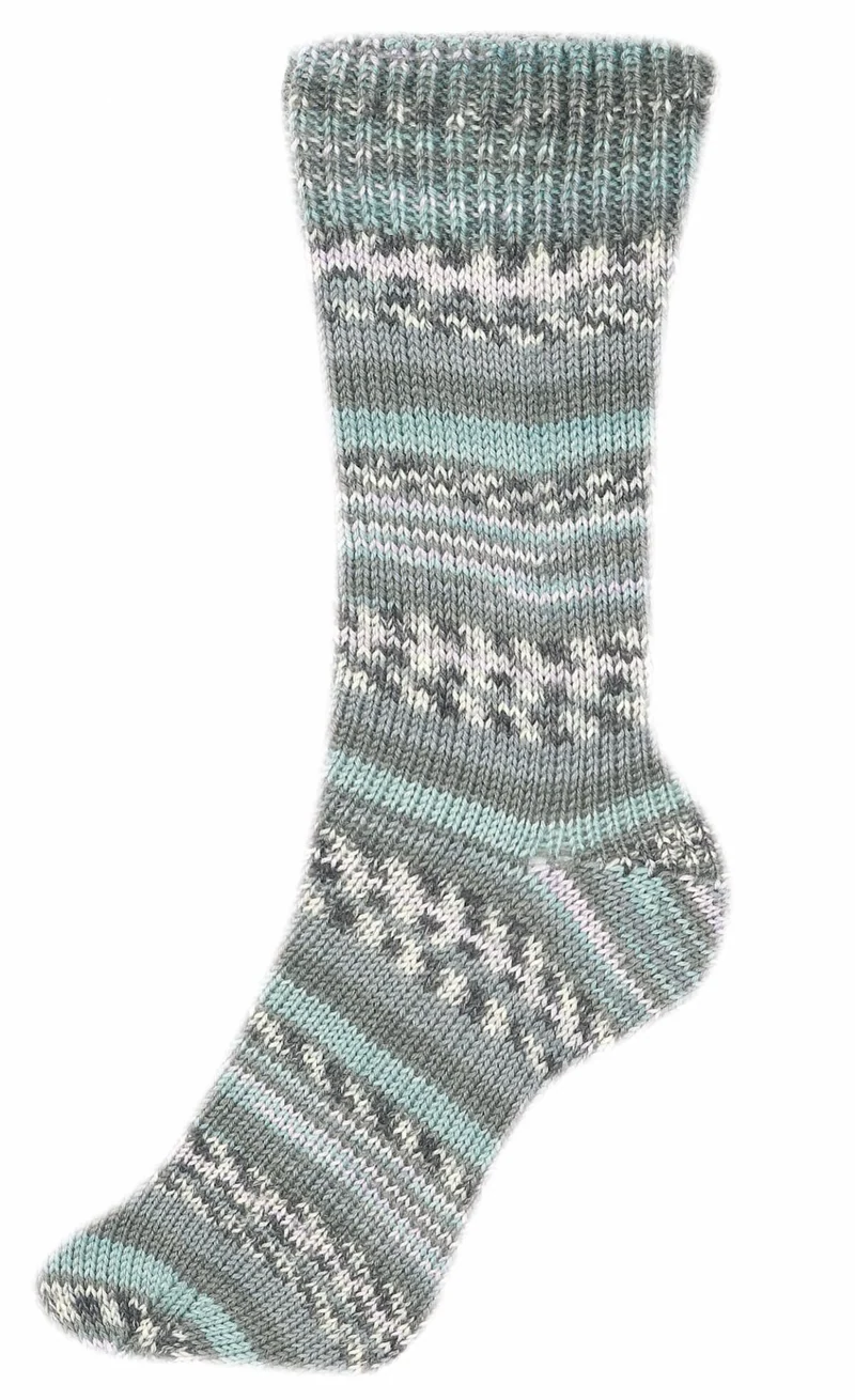 Fortissima bunte 4-fach Sockenwolle | Farbe 2494 - GRAU
